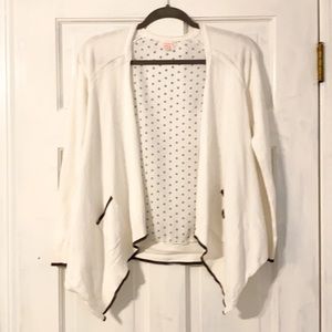 L/S Girls Cute White/polka dot Cardigan